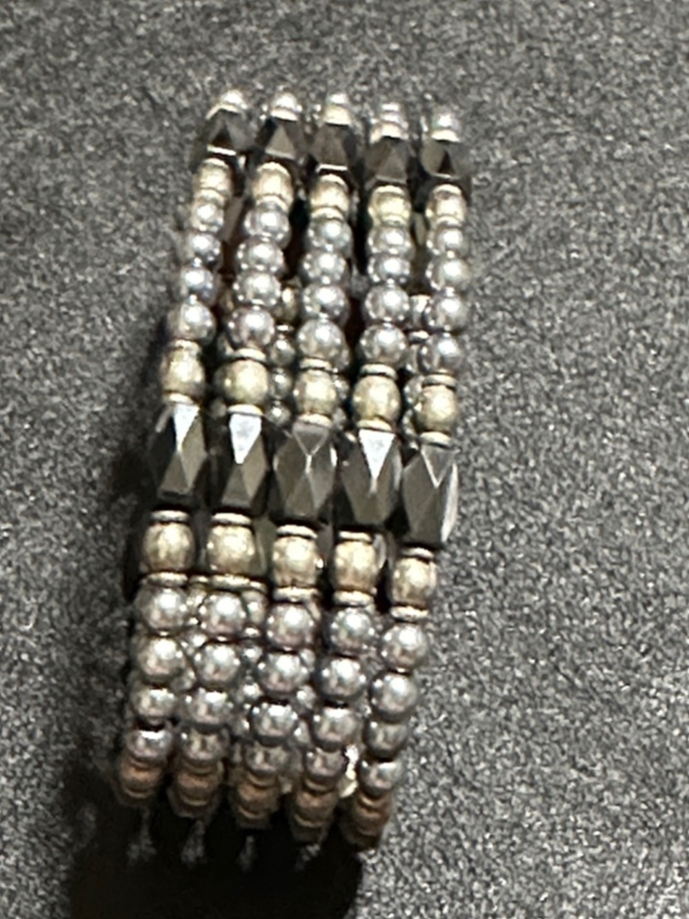 185.  Magnetic Hematite Wrap Bracelet